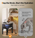 Close up of 4-height adjustable stand for pet fountain