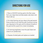 Pet parent placing a fresh COCOYO disposable pee pad on hardwood flooring.