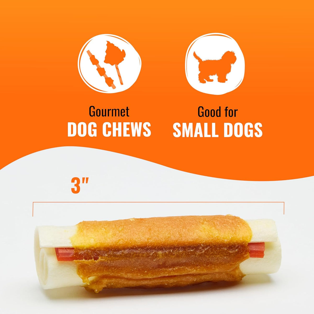 Premium high protein small dog treats with triple flavor pork chicken beef