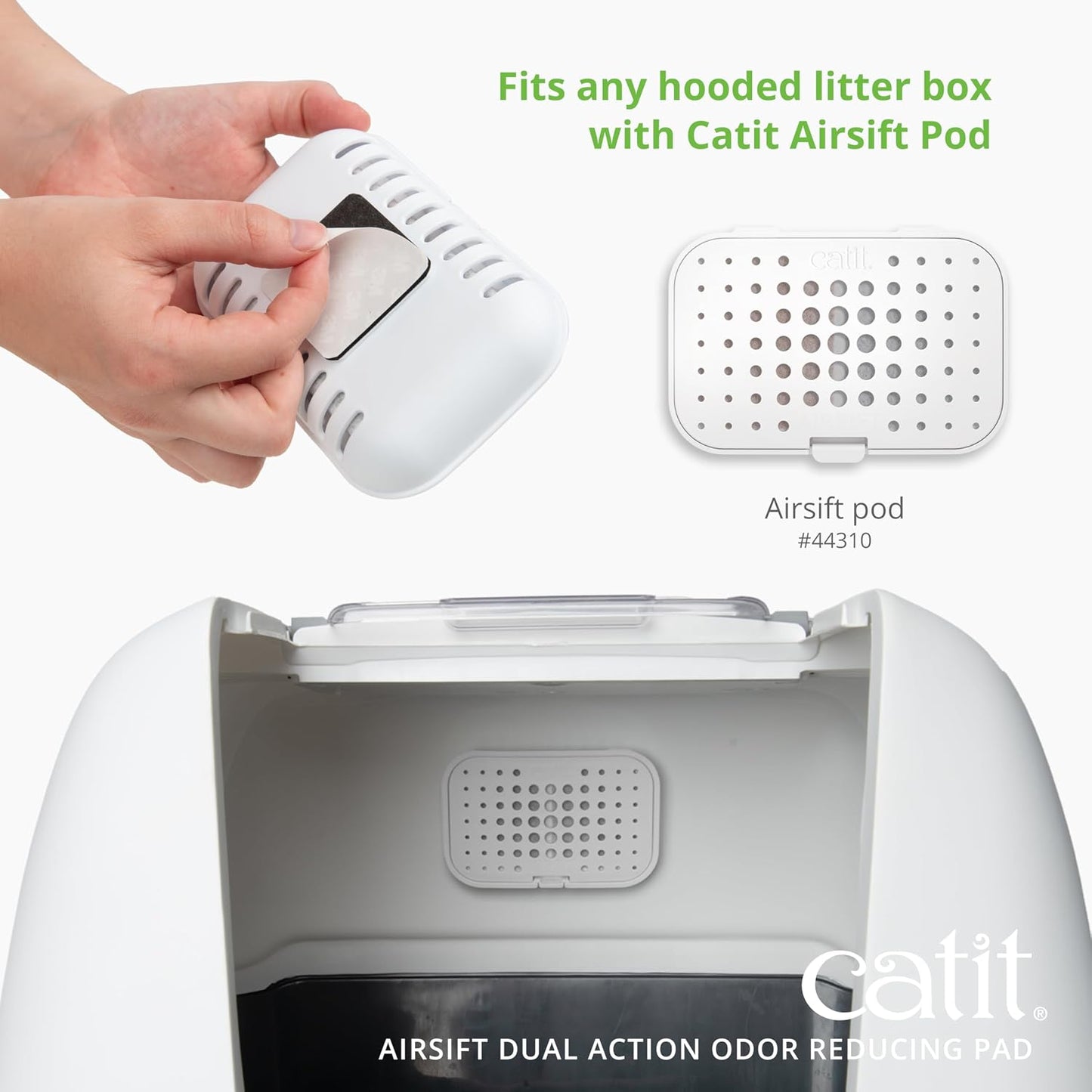 Catit Airsift Dual Action Air Purifier Pad, 6 Pack - Two Media Filter to Keep Litter Box Odors at Bay - Image 9