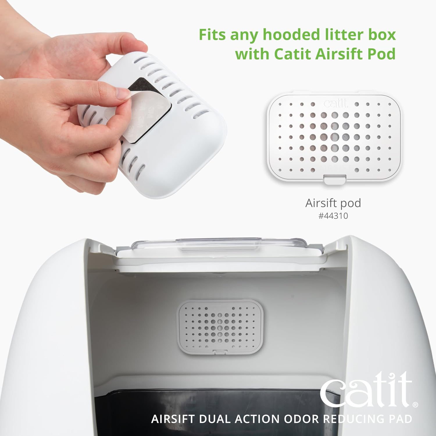 Catit Airsift Dual Action Air Purifier Pad, 6 Pack - Two Media Filter to Keep Litter Box Odors at Bay - Image 9