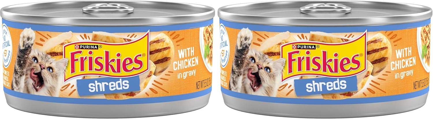Purina Friskies Shreds With Chicken in Wet Cat Food Gravy - (Pack of 24) 5.5 oz. Cans - Image 11