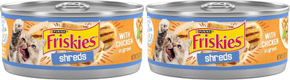 Purina Friskies Shreds With Chicken in Wet Cat Food Gravy - (Pack of 24) 5.5 oz. Cans - Image 11