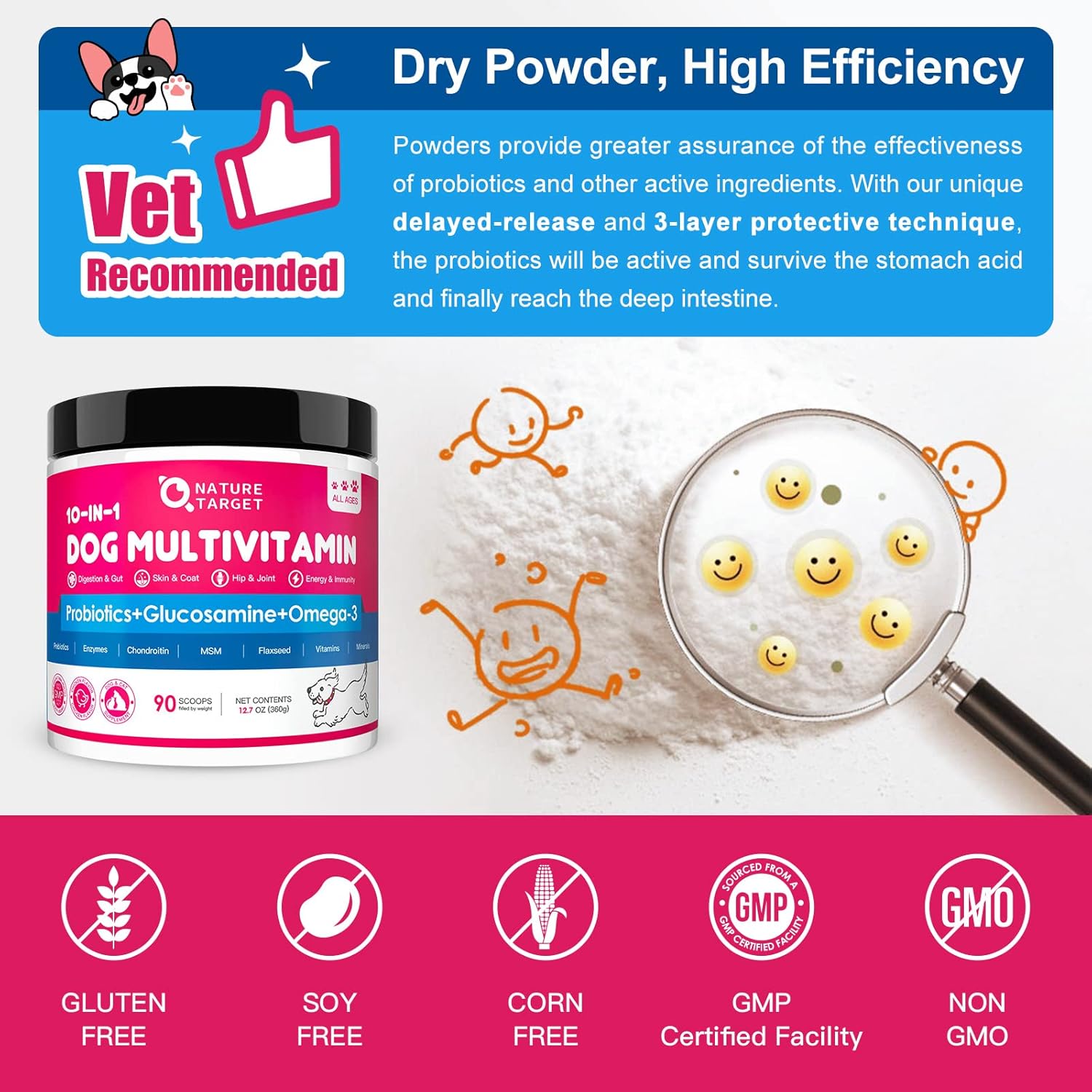 Nature Target pet vitamin powder for digestive and joint health