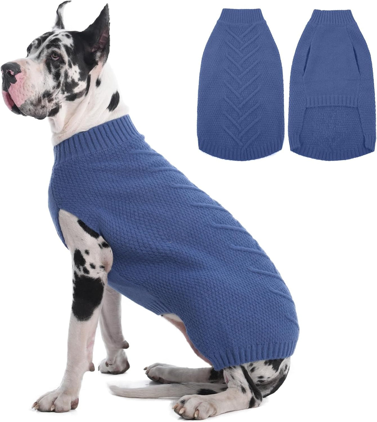 IECOii Extra Large Dog Sweater, XXXL Dog Sweater for Large Dogs Girl Boy, Xmas Pet Holiday Sweaters Large Size, Warm Doggy Christmas Knitwear Big Dogs Sweater for Labrador, Doberman, DarkGrey-3XL - Image 14
