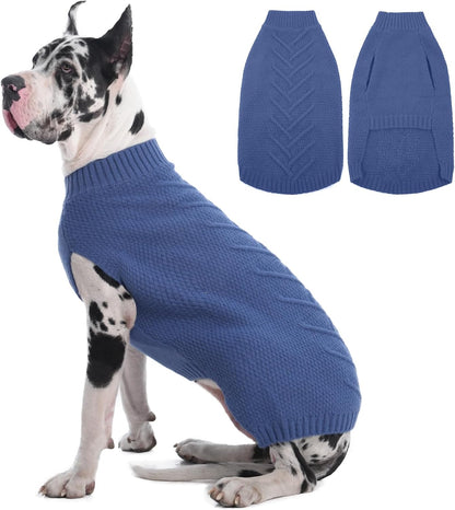 IECOii Extra Large Dog Sweater, XXXL Dog Sweater for Large Dogs Girl Boy, Xmas Pet Holiday Sweaters Large Size, Warm Doggy Christmas Knitwear Big Dogs Sweater for Labrador, Doberman, DarkGrey-3XL - Image 14
