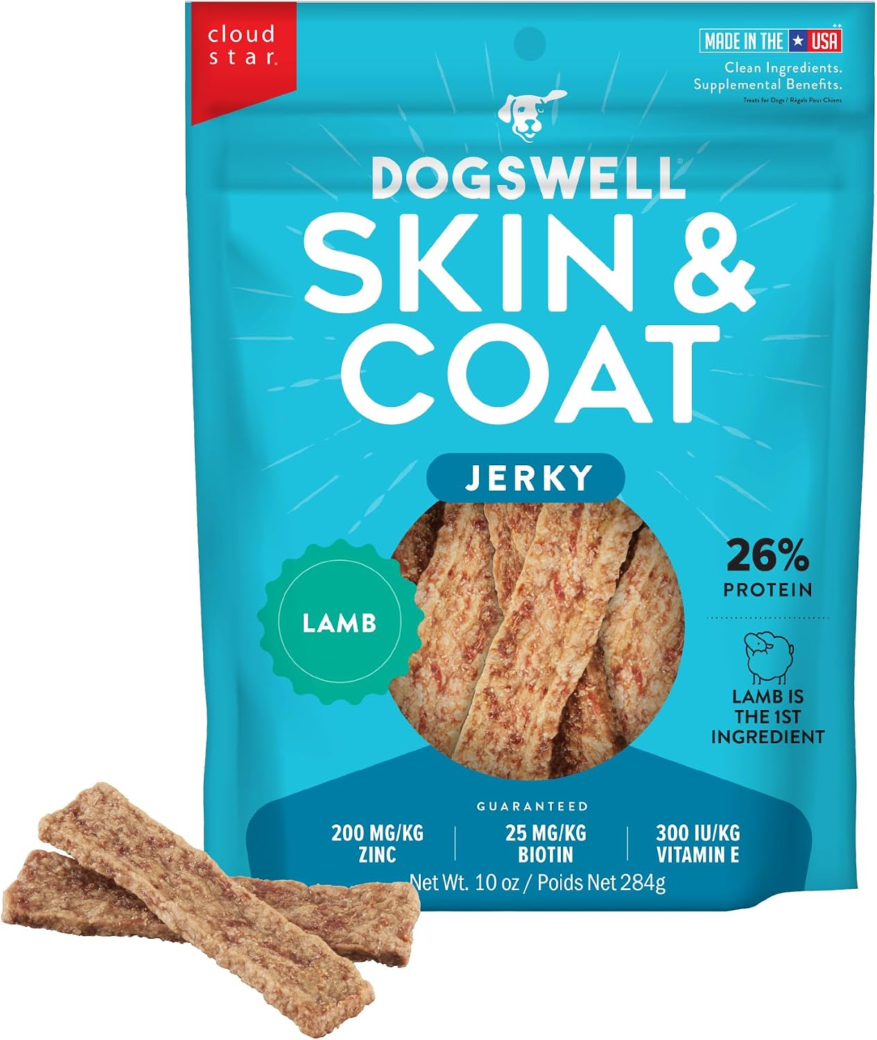 DOGSWELL Skin & Coat Jerky Dog Treats, Salmon, 18 oz. Pouch - Image 10