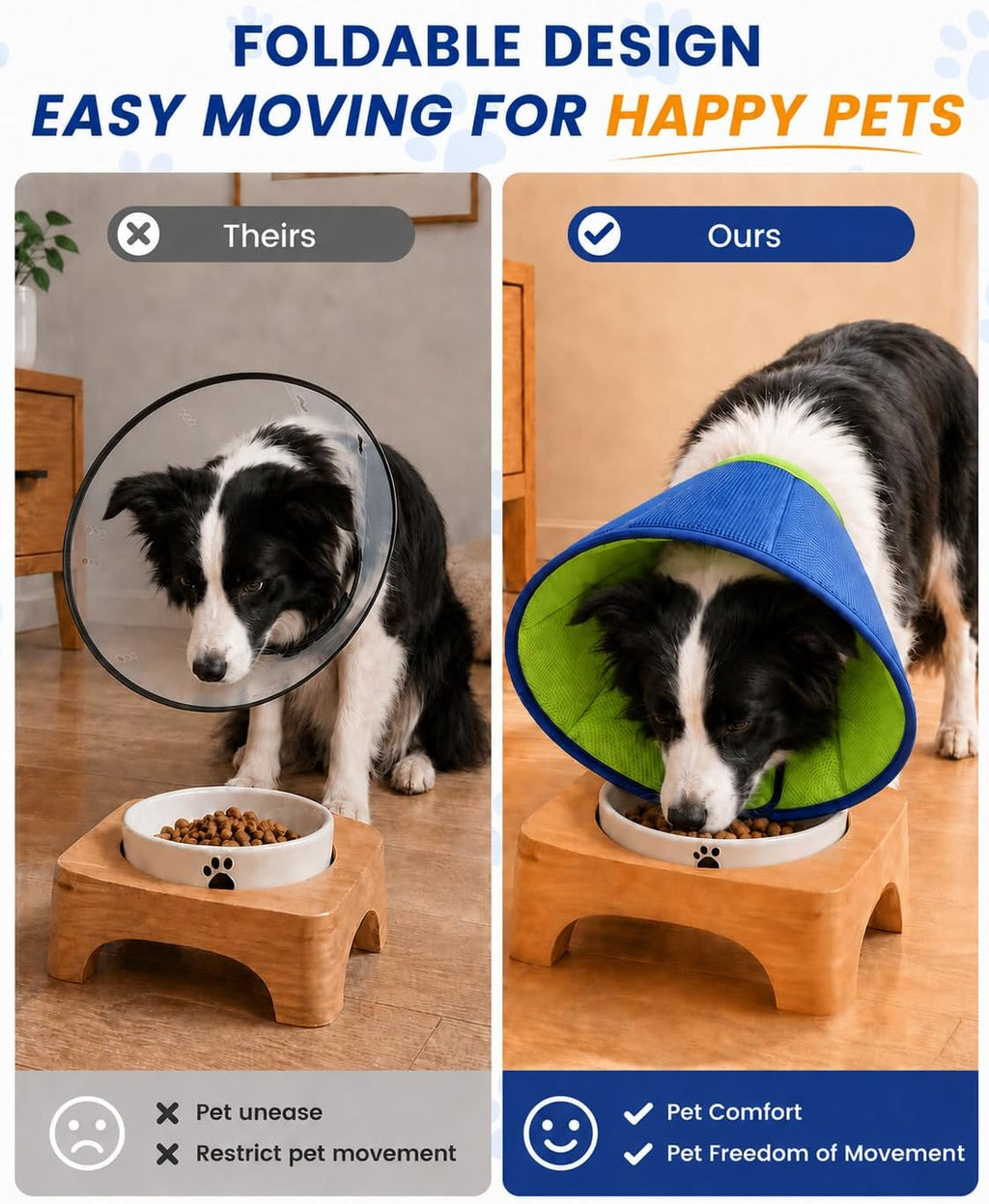 Size guide visualization for babday dog recovery collar