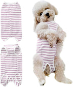 Dog's Recovery Suit Post Surgery Shirt for Puppy, Small Dog Surgical Recovery Suit for Female Male Dogs, Dog Onesie Protect Surgical Wound(Pink White Stripe-m) - Image 10