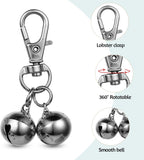 Salbsever training bells for dogs and cats attached securely to a standard pet collar.