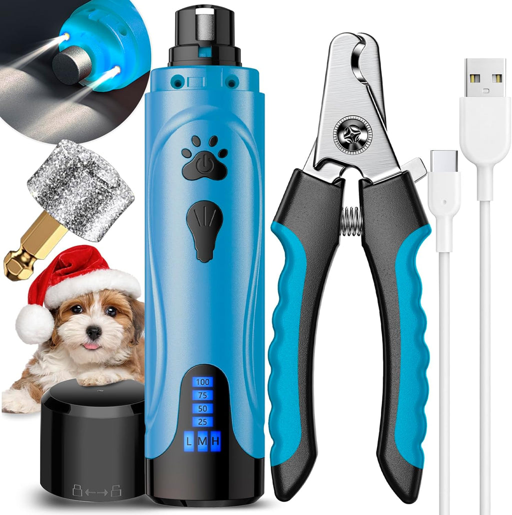 YABIFE Super Quiet Dog Nail Grinder & Clippers Kit with 2 LED Lights, 3 Speeds Up to 12,000 RPM, Lower Than 30dB Electric Pet Nail Trimmer for Small Medium Large Dogs and Cats - Image 9
