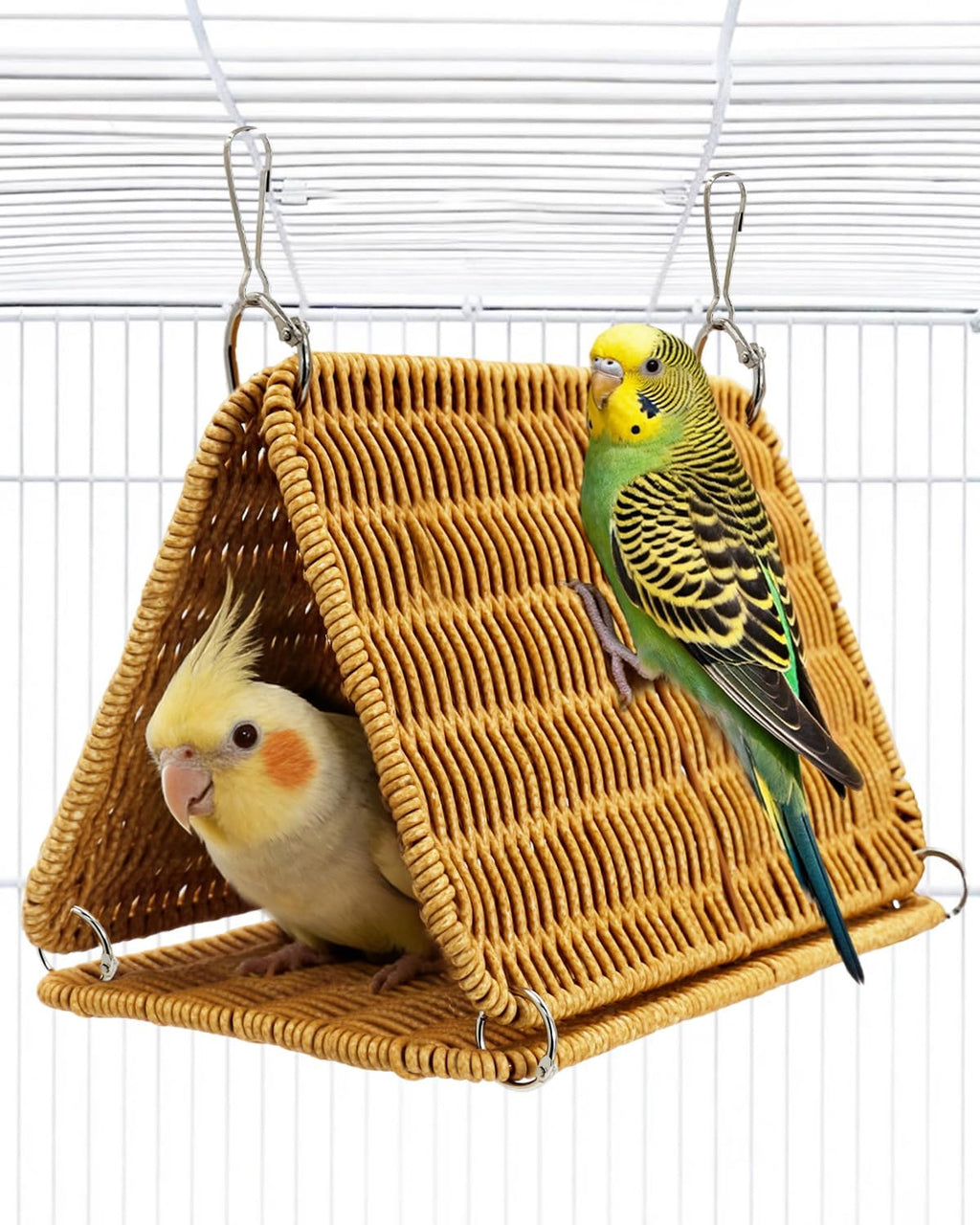 Chewproof Steel Frame Bird Nest for Cage, Washable Small Bed Hammock - Image 7