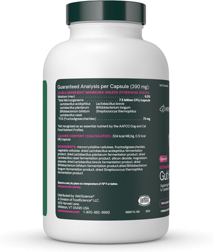 VetriScience hypoallergenic dog and cat gut health supplement packaging details
