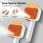 Siulmkot grooming brush showing mist spray functionality