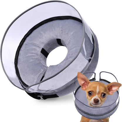 BARKLESS Dog Cone, Inflatable Dog Cone After Surgery for Large Breeds, Soft Surgery Collar with Enhanced Anti-Licking Guard Shield for Pets, Patented Protective Donut Collar - Image 9