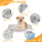 Okxiri flannel puppy blanket folded neatly highlighting the high quality 280GSM material