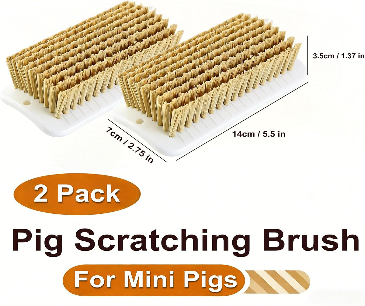 Two pieces of the livestock scratch brush shown side by side for comparison.