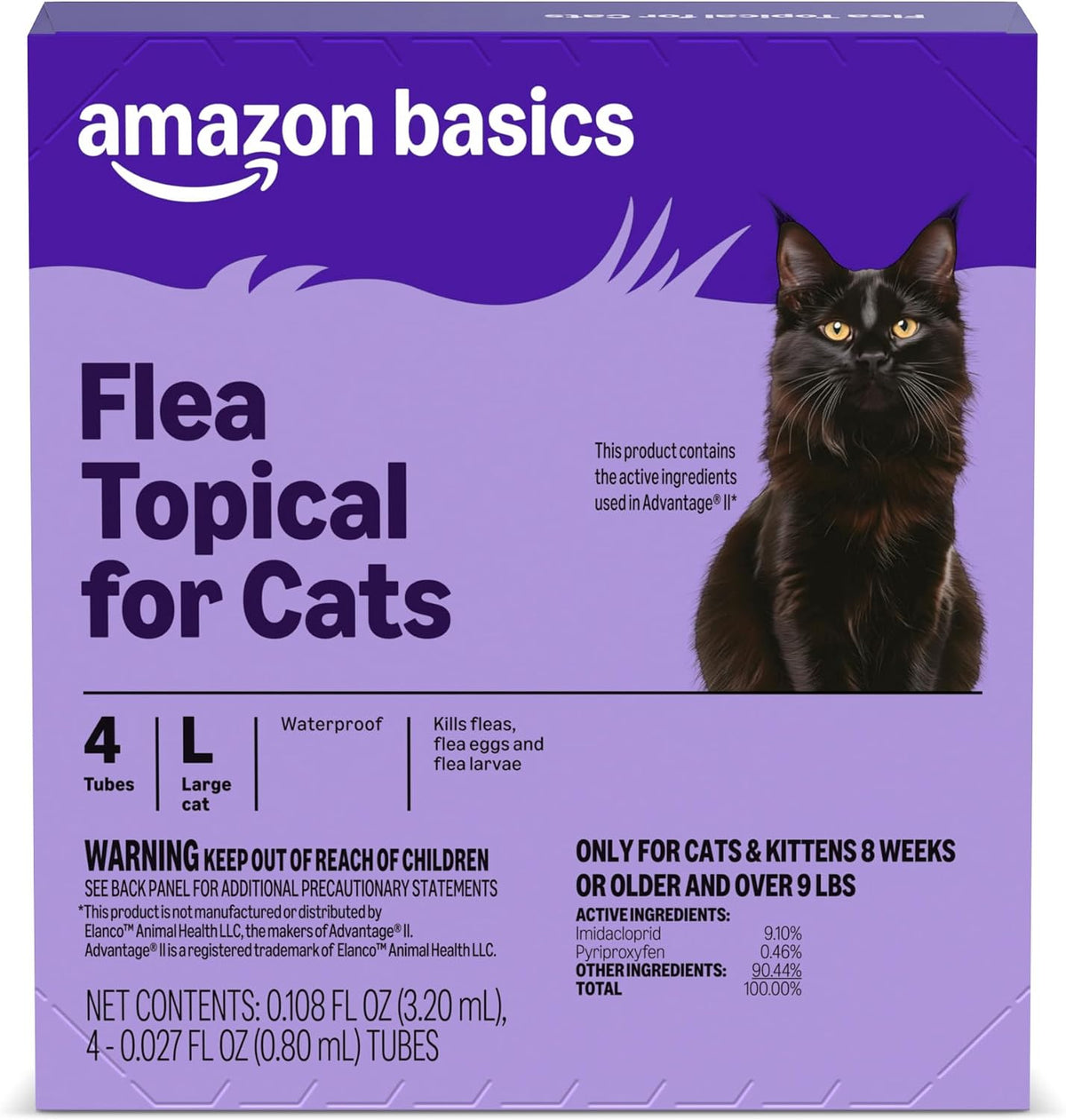 Amazon Basics Preventative Topical Flea Treatment and Prevention for Large Cats (Over 9 Pounds), Kills Fleas Within 12 Hours, 6 Count - Image 10