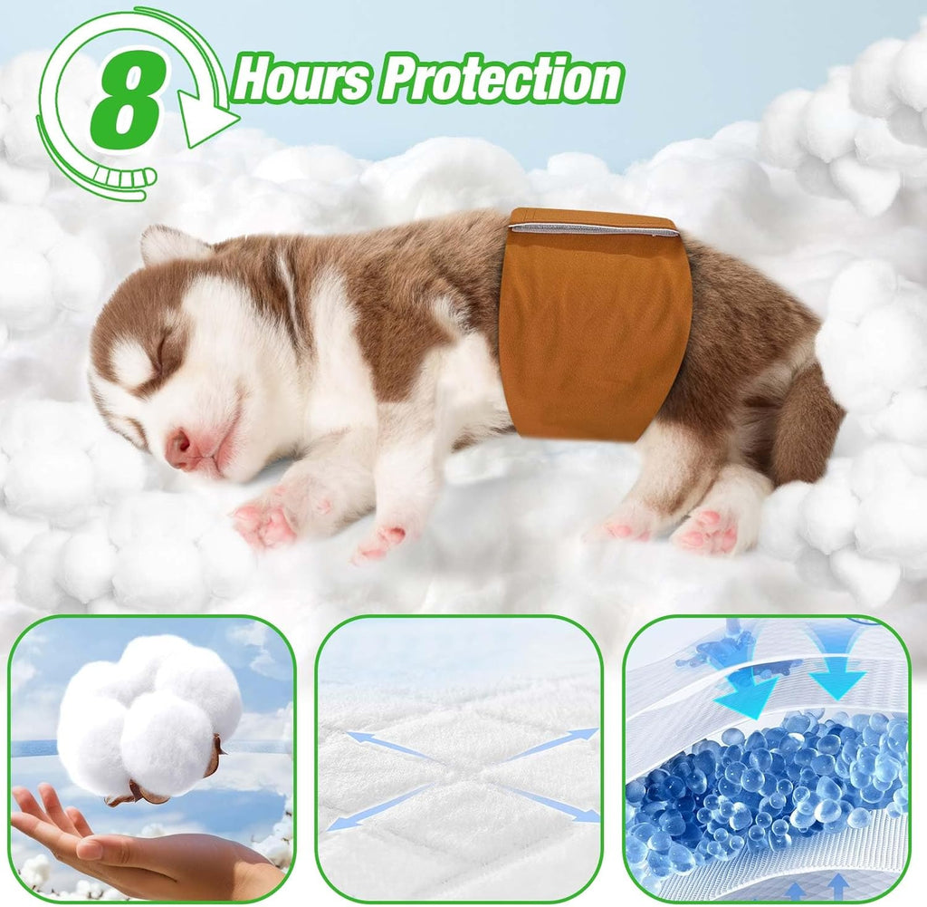 Absorbent polymer layers of the xfire pet booster pad demonstrating leak protection
