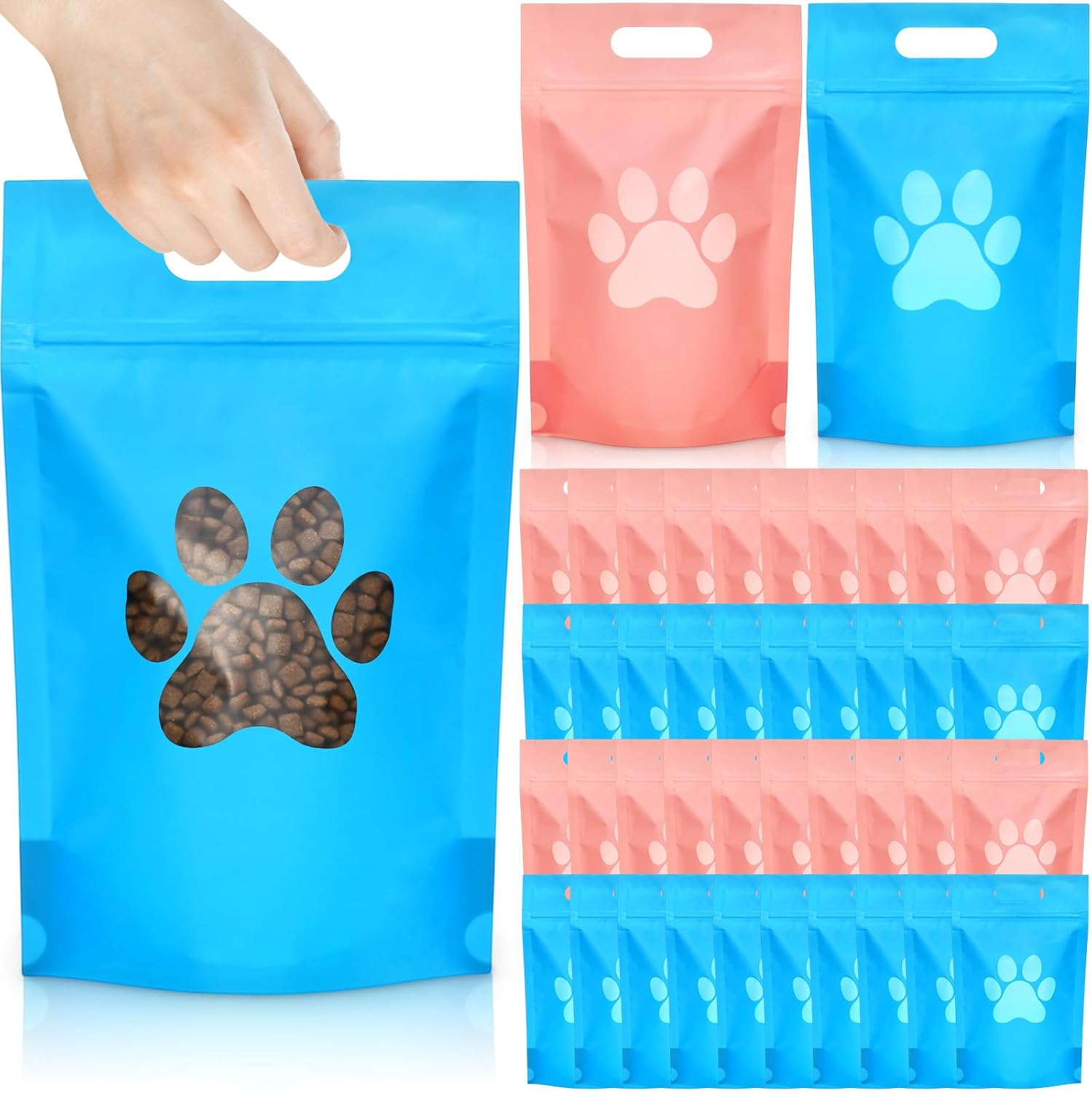 Set of Gersoniel pet treat storage bags for organizing