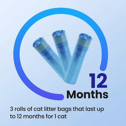 GKJ Cat Waste Disposal Bags roll showing the seven layer film material