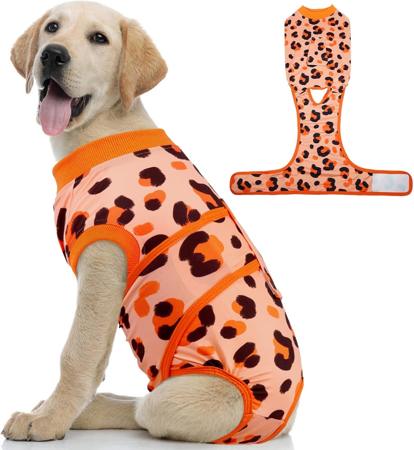 Kuoser Dog Recovery Suit for Dogs After Surgery,Professional Surgical Onesie for Female Male Dogs Spay Neuter,Soft Dog Surgery Suit Bodysuit for Abdominal Wounds Skin Disease,Purple Leopard XL - Image 13