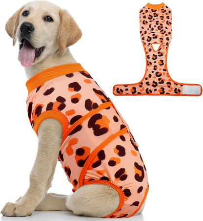 Kuoser Dog Recovery Suit for Dogs After Surgery,Professional Surgical Onesie for Female Male Dogs Spay Neuter,Soft Dog Surgery Suit Bodysuit for Abdominal Wounds Skin Disease,Purple Leopard XL - Image 13