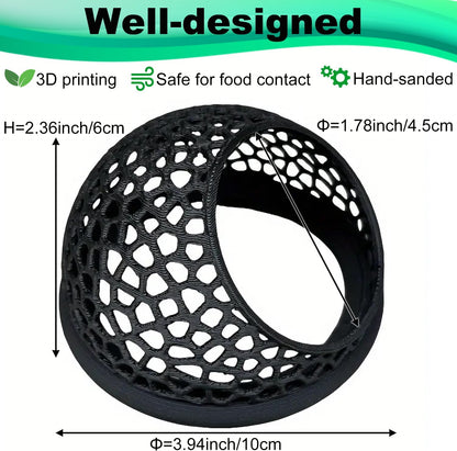 Top view of 3D printed floating feeder ring for precise feeding control.