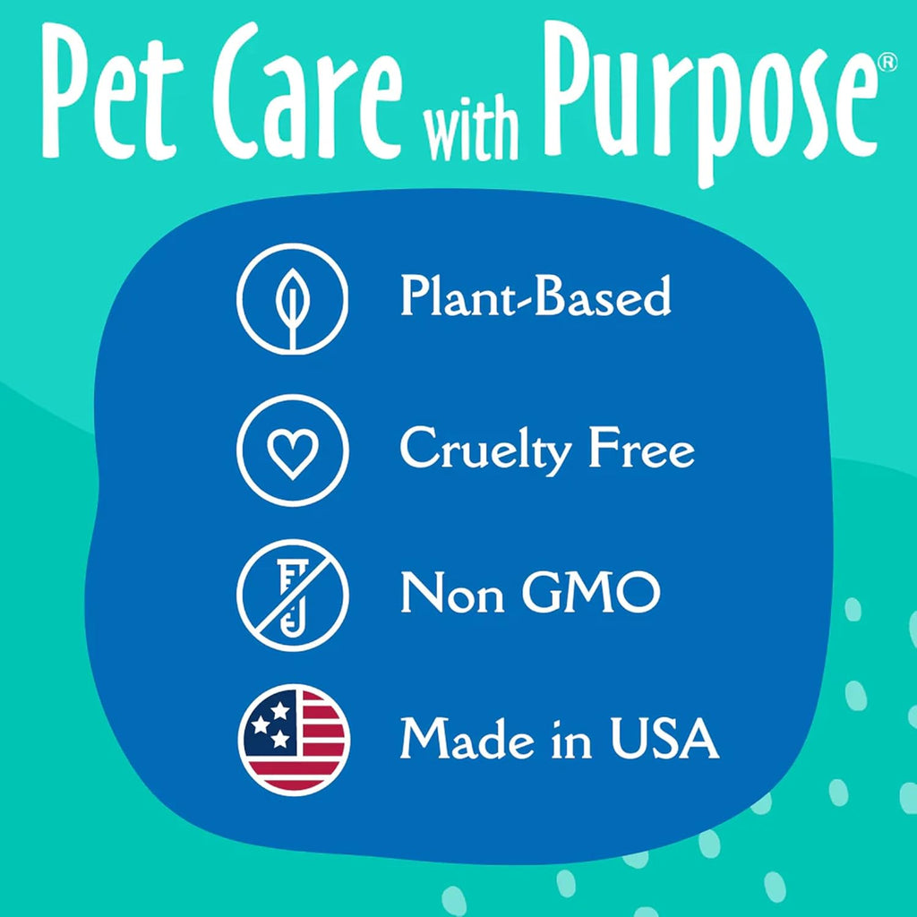 Natural plant based ingredients layout for earthbath pet wash