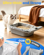 Leak proof polymer cat litter bag holding capacity view