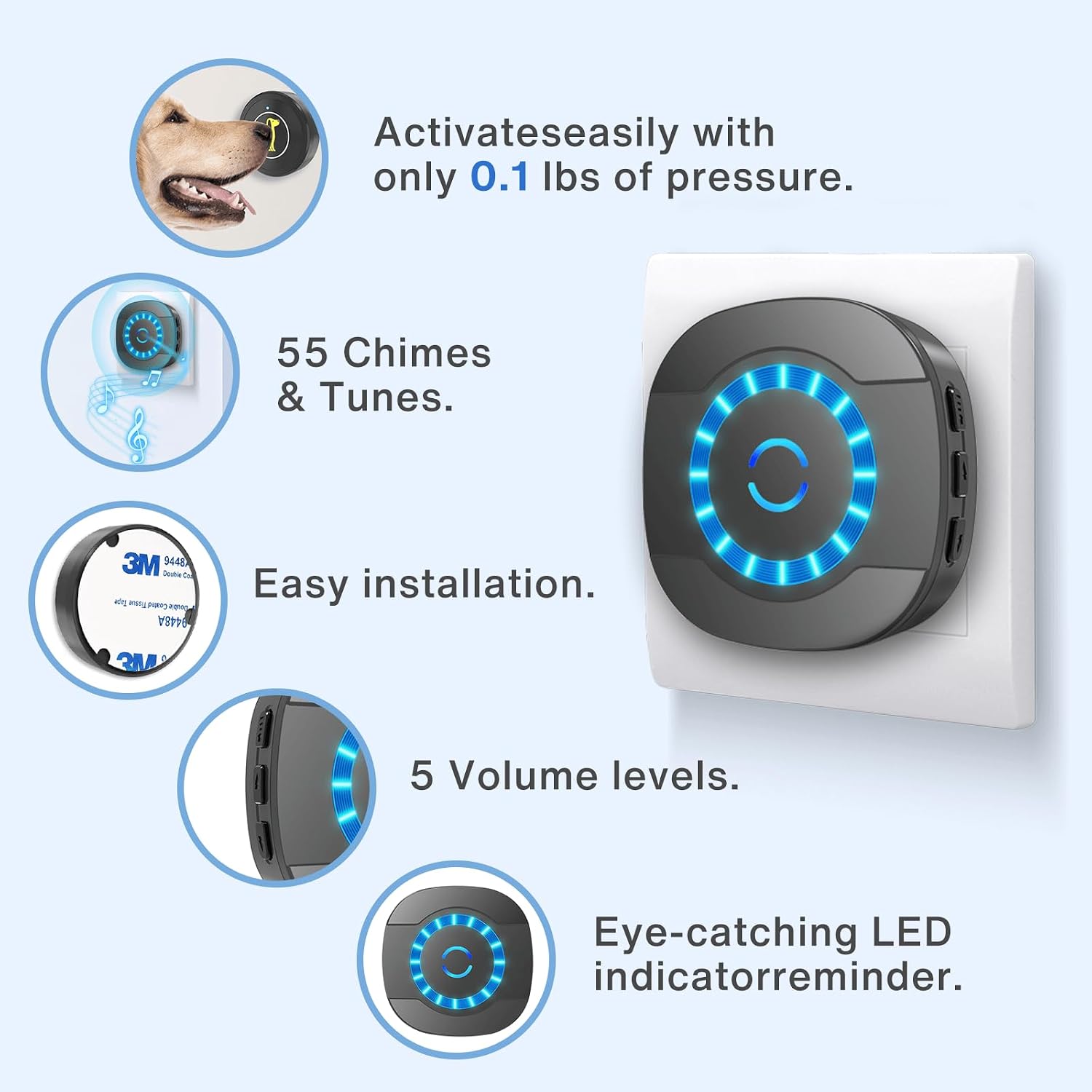 Pet using Lalolee smart doorbell to signal for outside