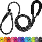 TagME 6ft Slip Dog Lead, No Pull Reflective Training Leash with Padded Handle, Professional Rope P-Leash for Small Medium Large Dogs, Heavy Duty Correction Lead for Walking & Training (Hot Pink) - Image 12