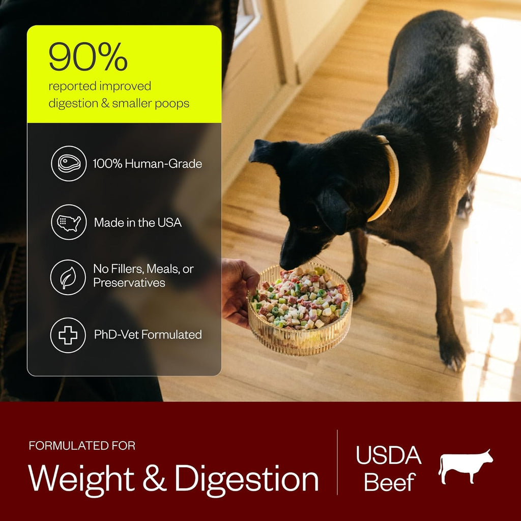 Maev dog food 5 pound bag professional product shot