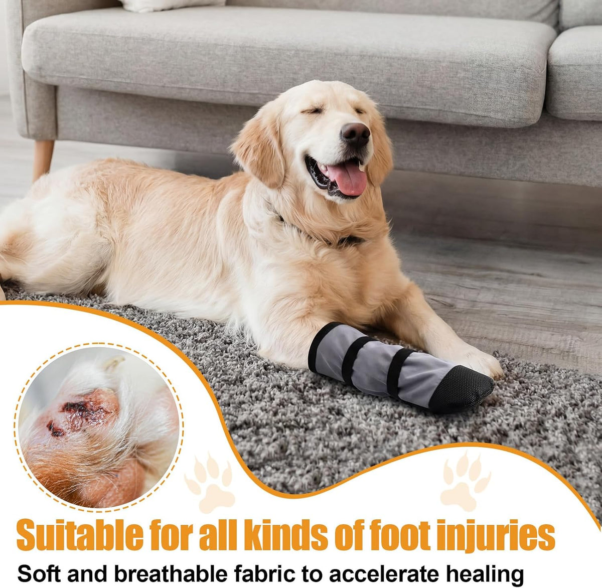 Sunnymove dog paw boots soft breathable fabric