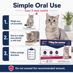 Feline broad spectrum parasite control tablets for cats three pounds and over