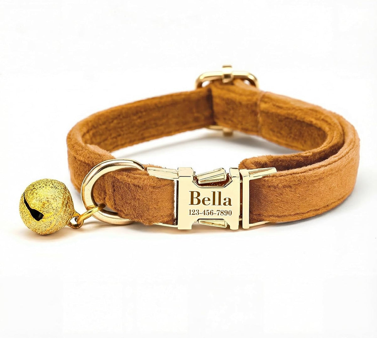 Custom Cat Collar with Bells Personalized Small Cat Collar Engraved Name & Phone Number with Secure Metal Quick-Release Buckle Adjustable (Magenta) - Image 11