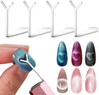 C12rtive heart cat eye nail magnet tool front view showcasing the 4-piece stainless steel set.