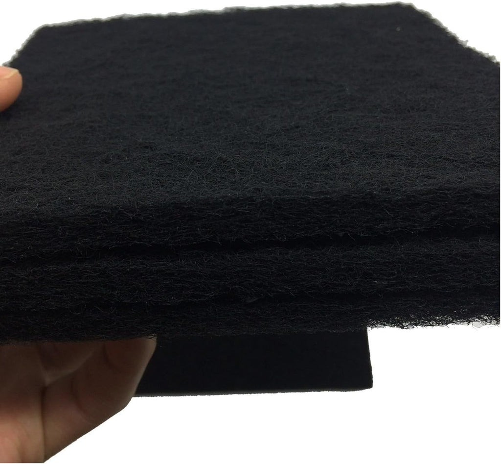Activated carbon replacement filter fitted inside a hooded cat box vent