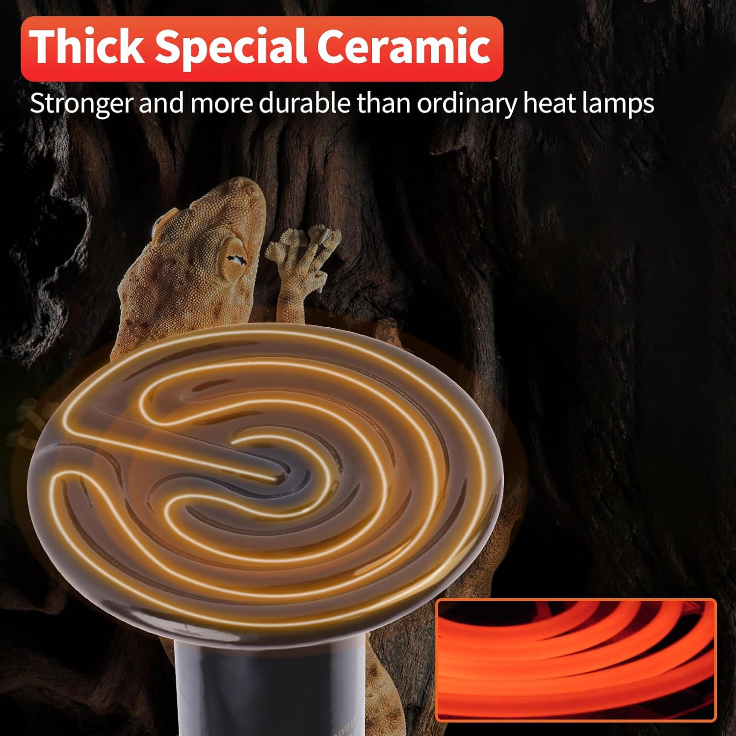 Lucky Herp 100 Watt pet brooder coop heater bulb providing radiant infrared warmth