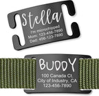 Anavia Slide On Silent Pet ID Tags, S/M/L/XL Personalized Gold Black Stainless Steel Customized Engraved Cat Dog Name Tags, Glossy Finish Chew-Proof Quiet Dog Collar Tag (X-Large, Silver) - Image 12