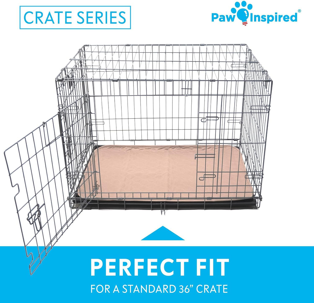 Paw Inspired reusable pee pad inside a 36 inch dog kennel