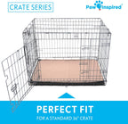 Paw Inspired reusable pee pad inside a 36 inch dog kennel