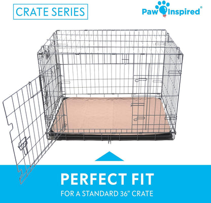 Paw Inspired reusable pee pad inside a 36 inch dog kennel