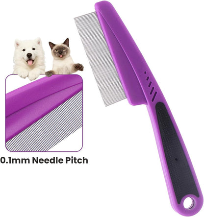 Ergonomic non-slip handle of Yumflan pet flea comb