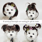 Lamiaraga synthetic pet hair accessory being trimmed with grooming scissors