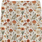 ZoUbqchY boho mushroom changing pad cover front view