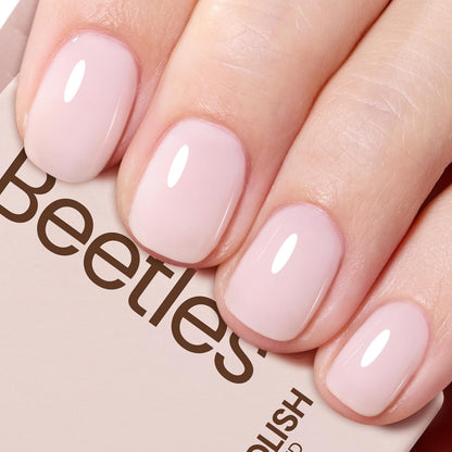 Beetles Milky Pink Gel Nail Polish 15ml bottle front view
