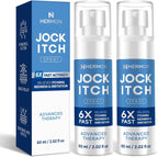 Hermon Jock Itch Spray for Men front view of twin pack bottles for antifungal groin relief.