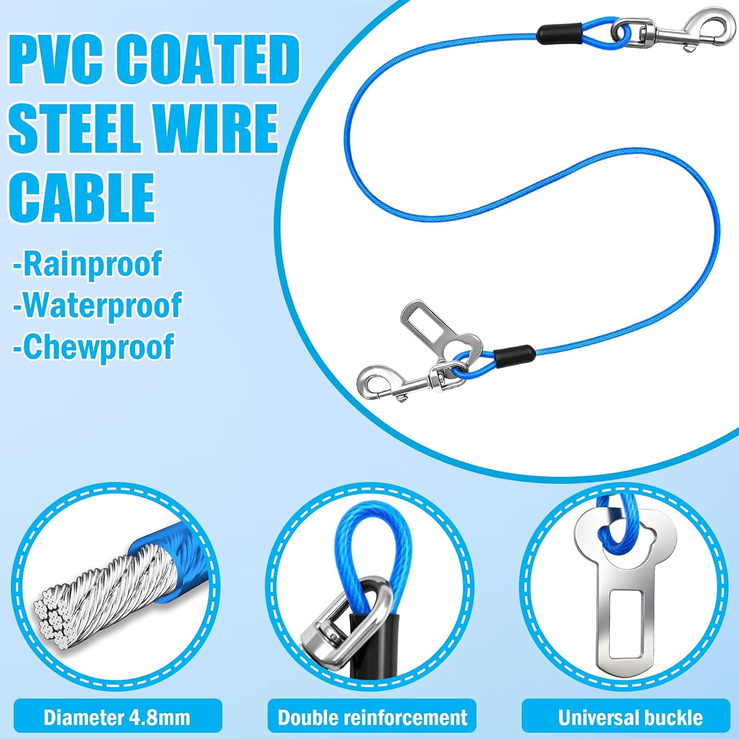 HaiYUAN chew proof dog seat belt hardware and coating