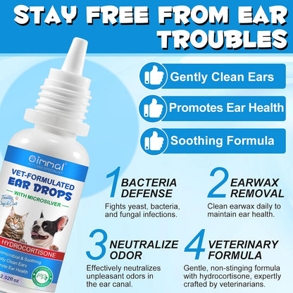 Nbtrektie ear mite relief for pets bottle with dropper cap